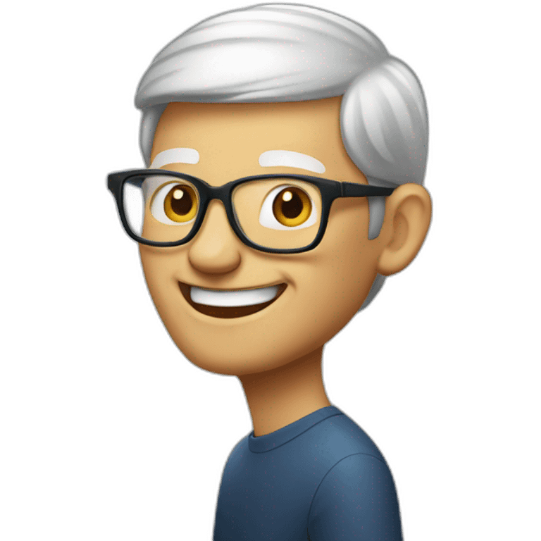 Tim Cook happy emoji