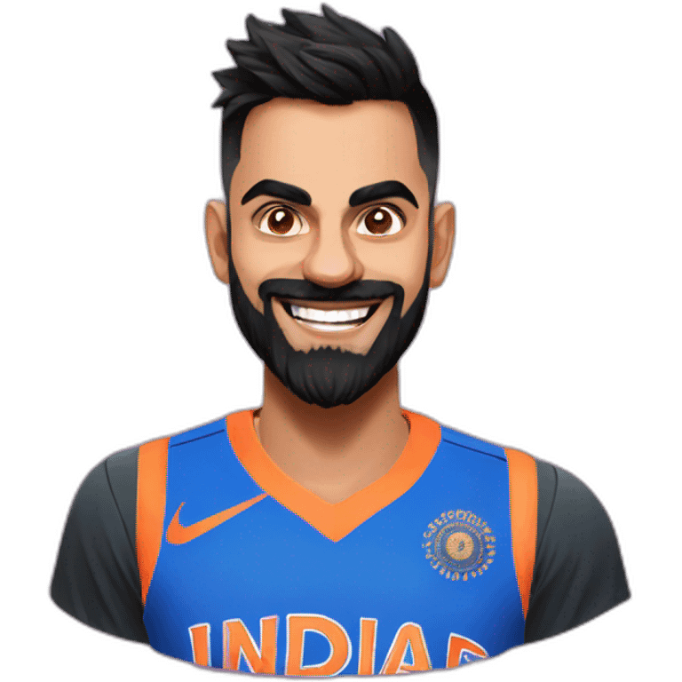 Make an emoji of Virat Kohli Smiling emoji