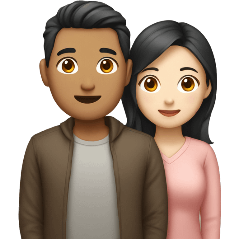 Indonesian and korean international couple emoji