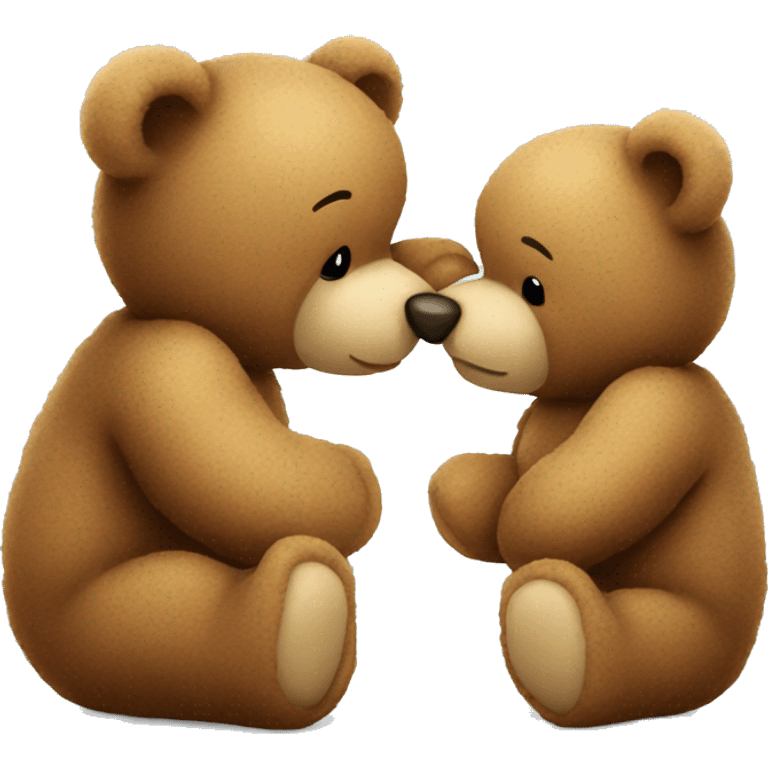 teddy bear kissing another teddy bear emoji