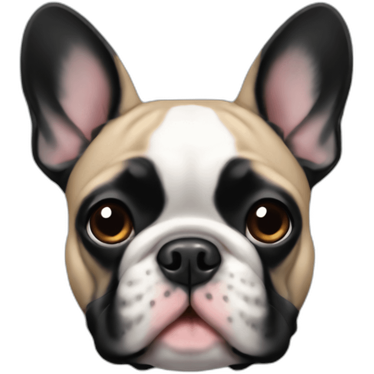 black cute French bulldog emoji