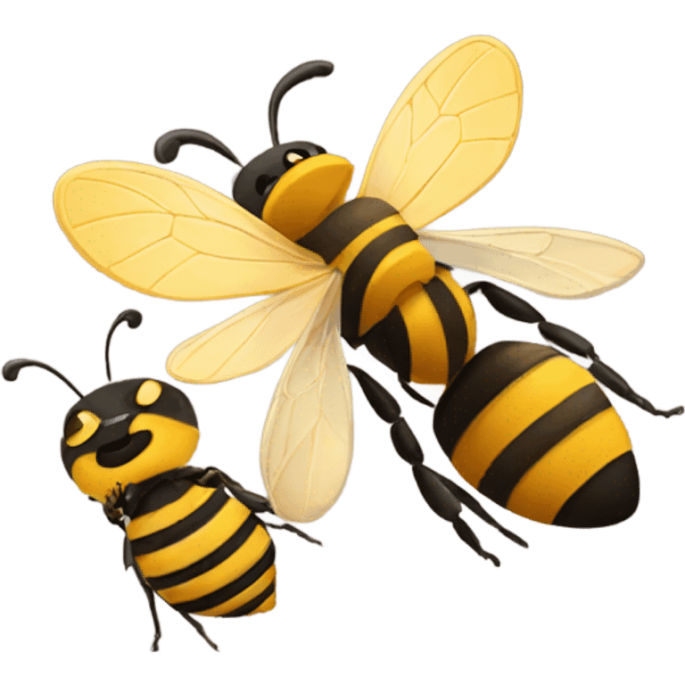 A bee and a b emoji