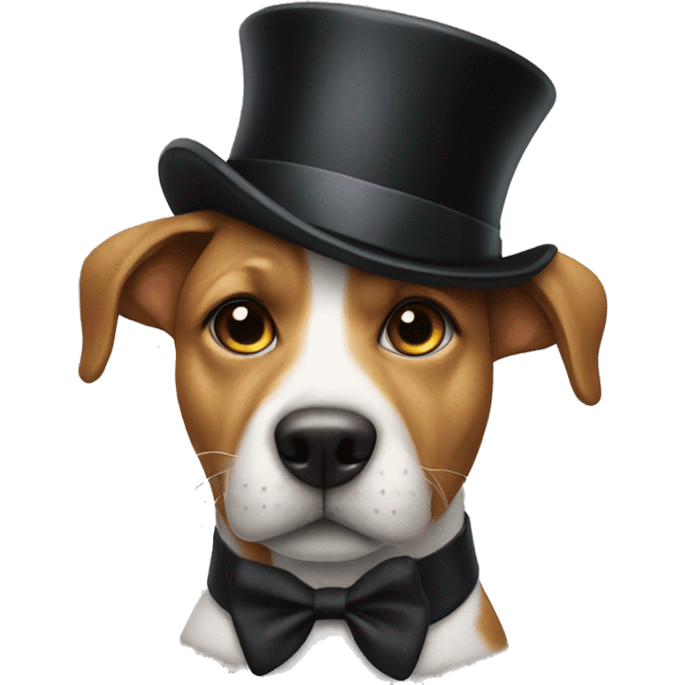 dog with a top hat emoji