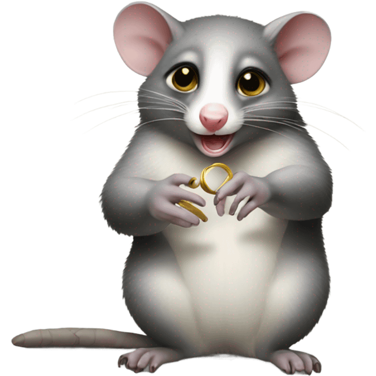 Possum with engagement ring  emoji