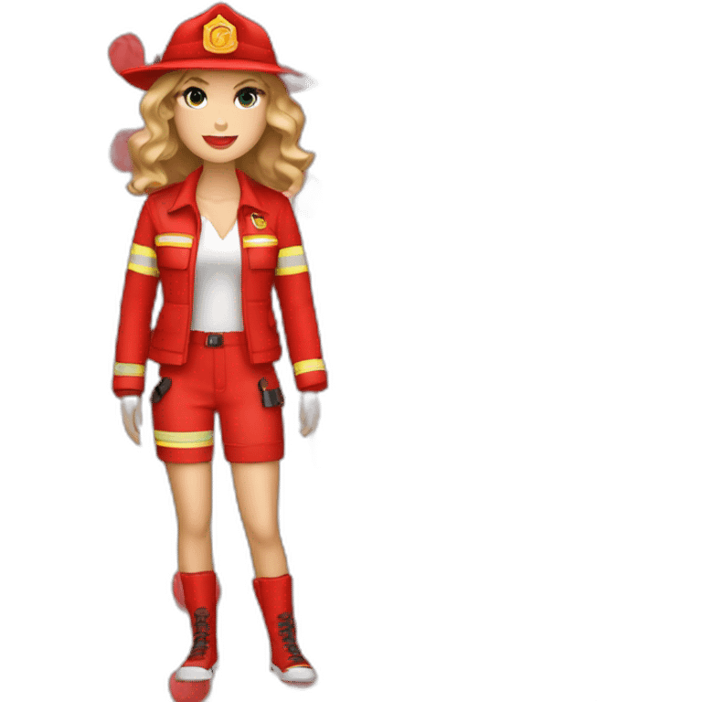 Taylor swift en tenue de pompier emoji