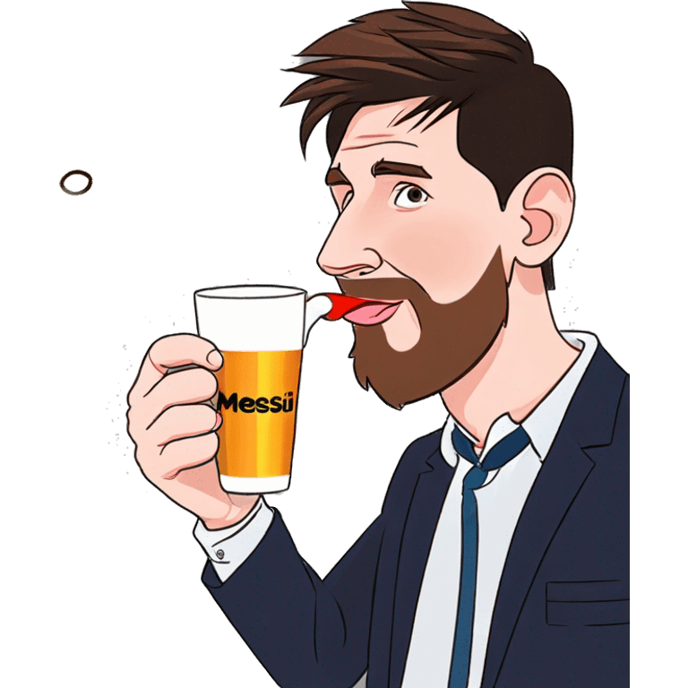 Messi kiss a cup emoji