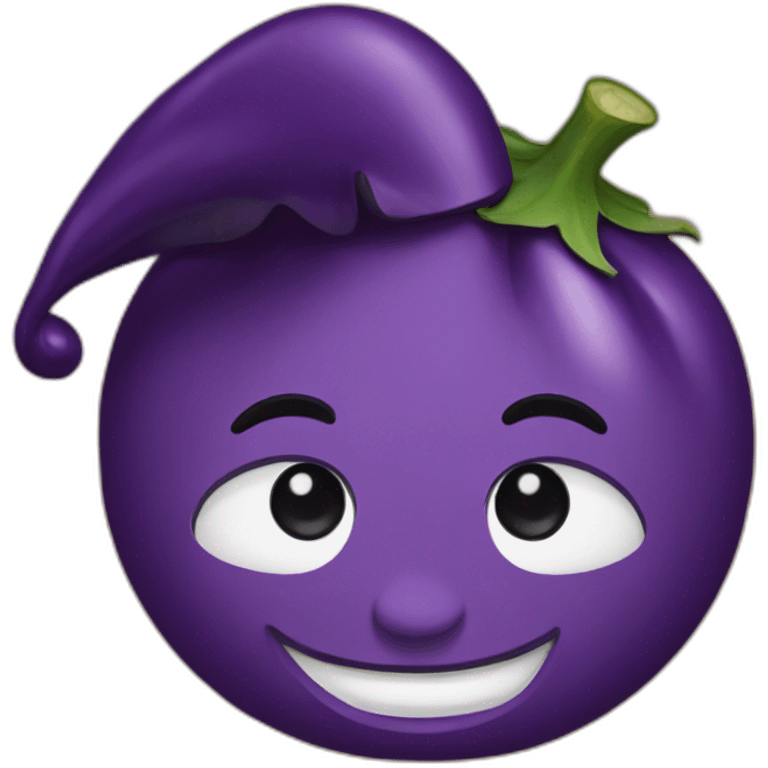 prince who has an eggplant on his hips emoji