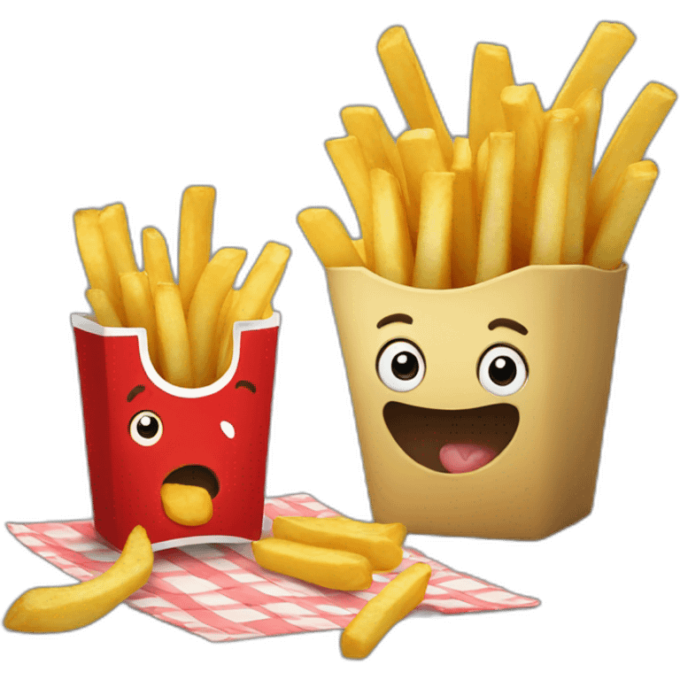 Belgium eating french fries emoji