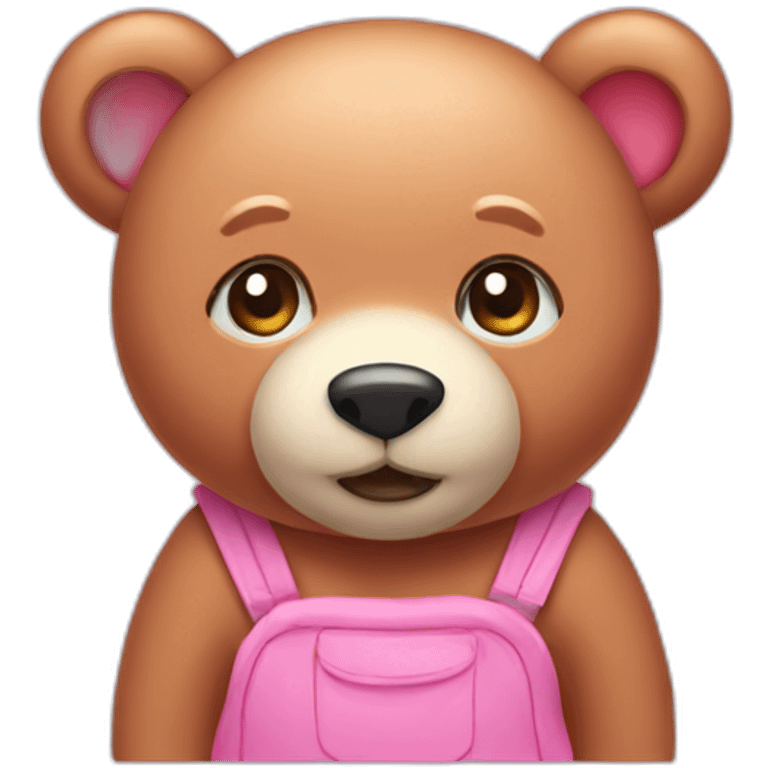 little pink bear emoji