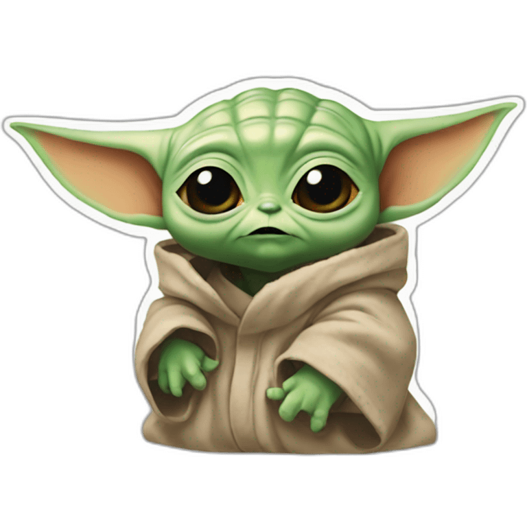 baby yoda so mad red chicks, bubble emoji