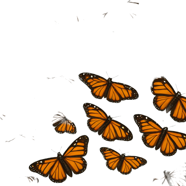 Monarch butterfly emoji