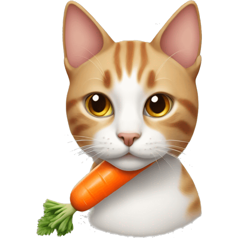 Cat with carrot emoji