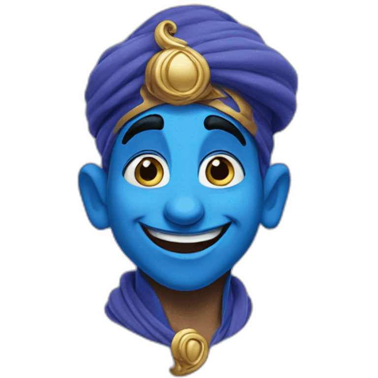 Blue genie from Aladdin  emoji