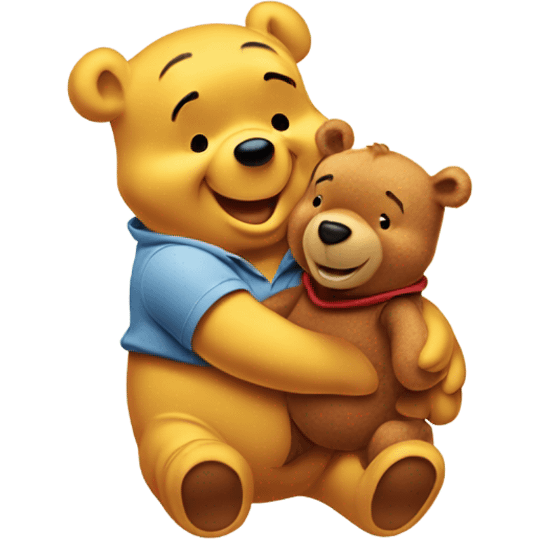 winnie the pooh and his teddy bear emoji