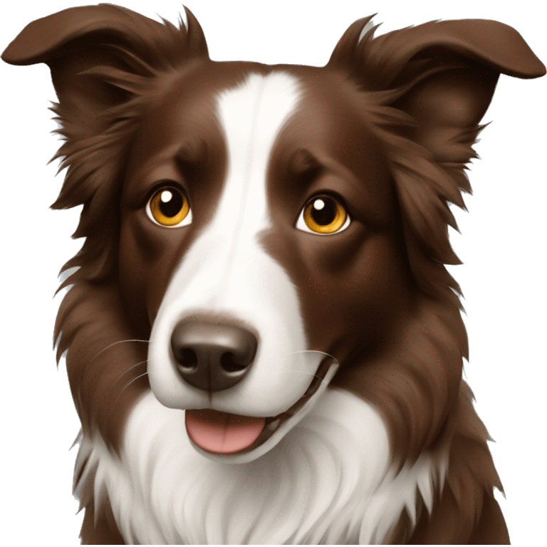 Brown border collie  emoji