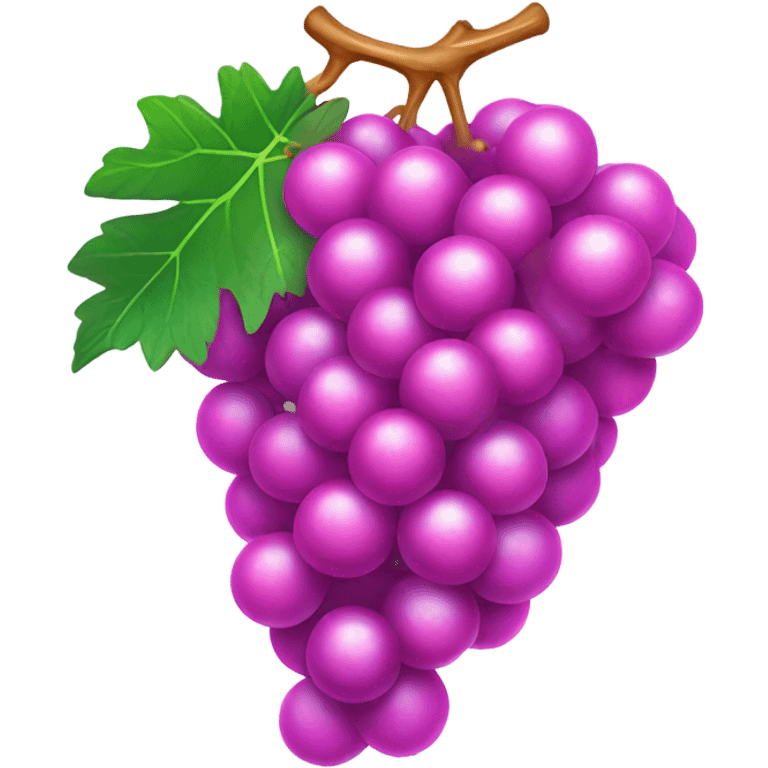 Hot pink grapes with sparkles  emoji