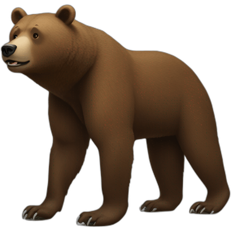 Bear with prosthetic leg emoji