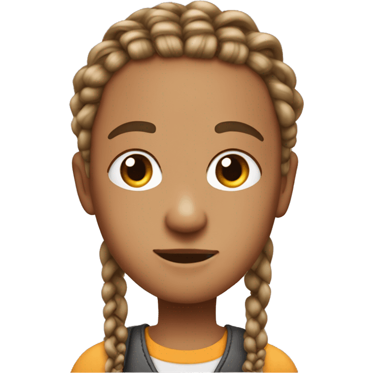 b￼lack kid with braids emoji