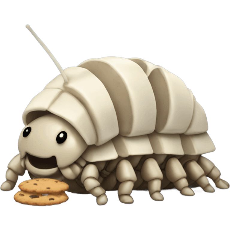 Isopod eating cookies emoji