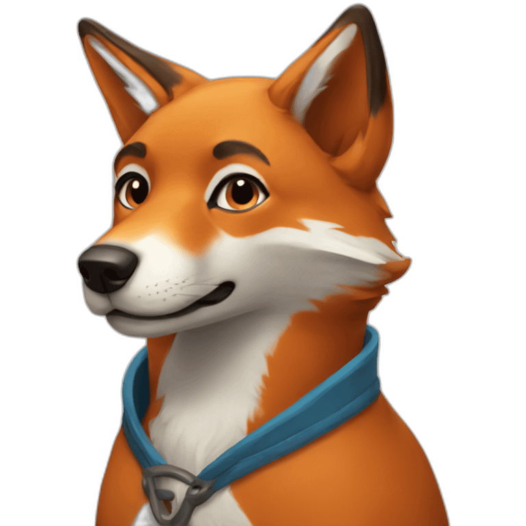 Fox mate dog person emoji