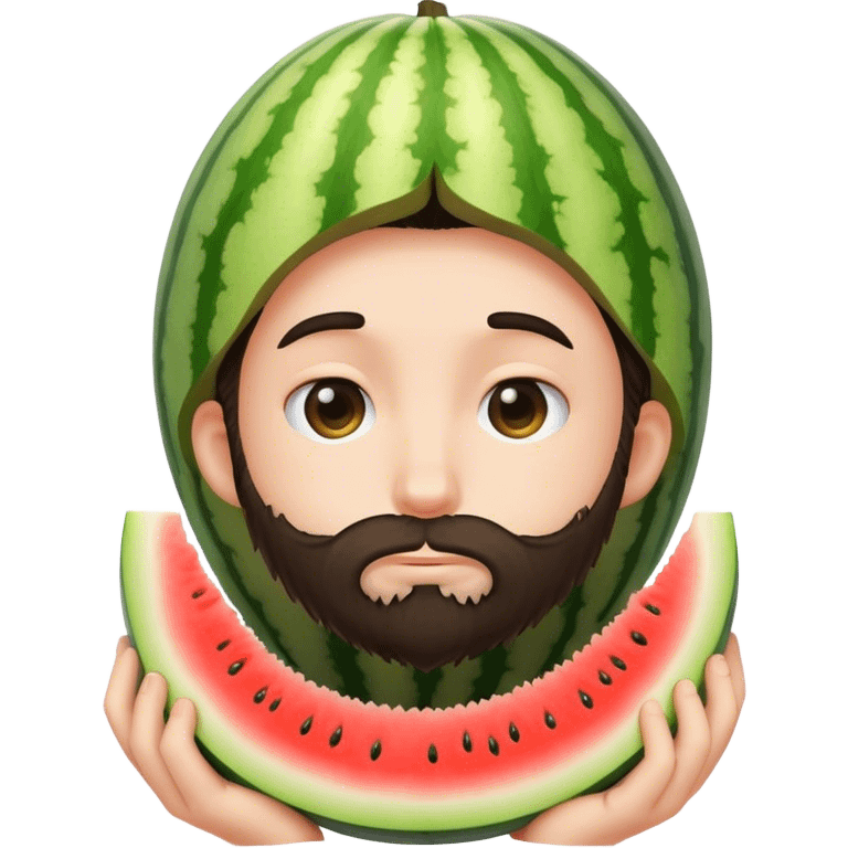 A wee Shy hairy melon  emoji