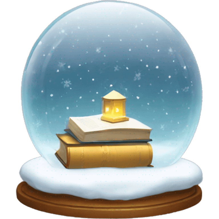 snowglobe with a book inside  emoji