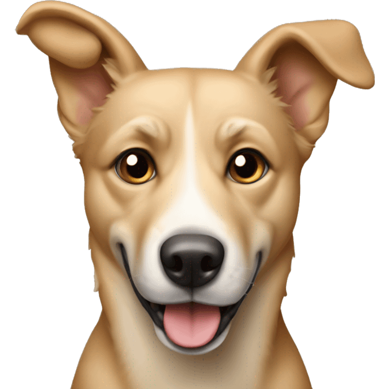 beige mongrel dog  emoji