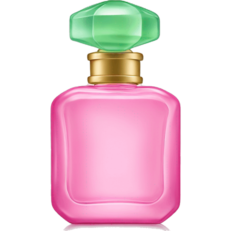 Pink and light green perfume bottle  emoji