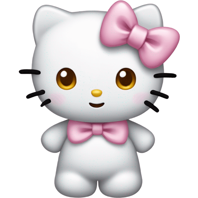 Hello kitty but the bow is pastel pink emoji