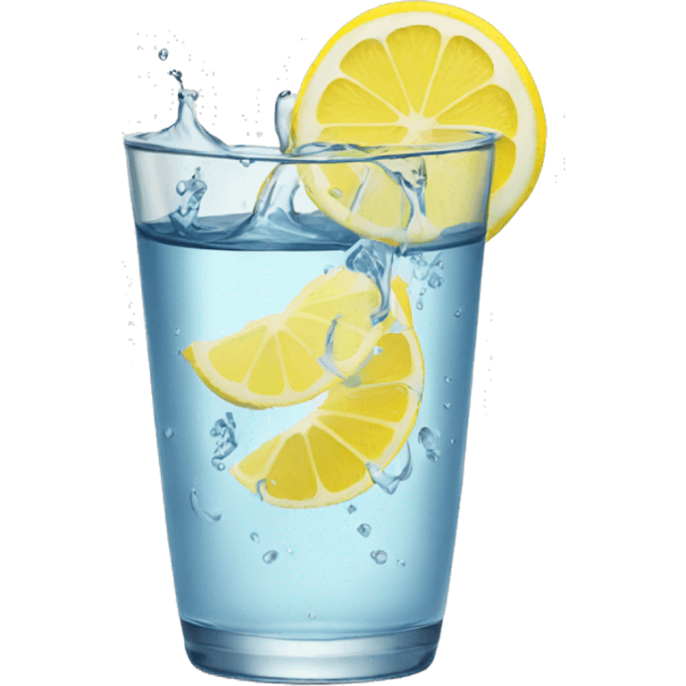 water with slices of lemon emoji