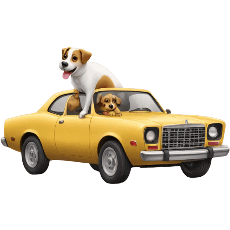 dog kiss car emoji