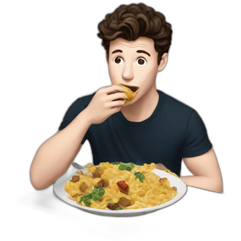 Shawn mendes eating emoji