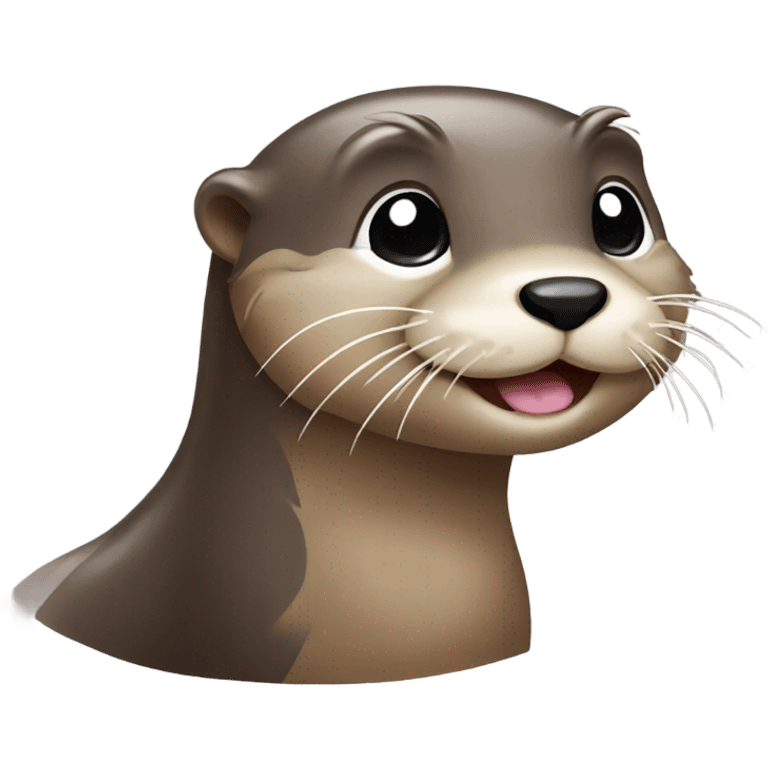 A winking otter emoji