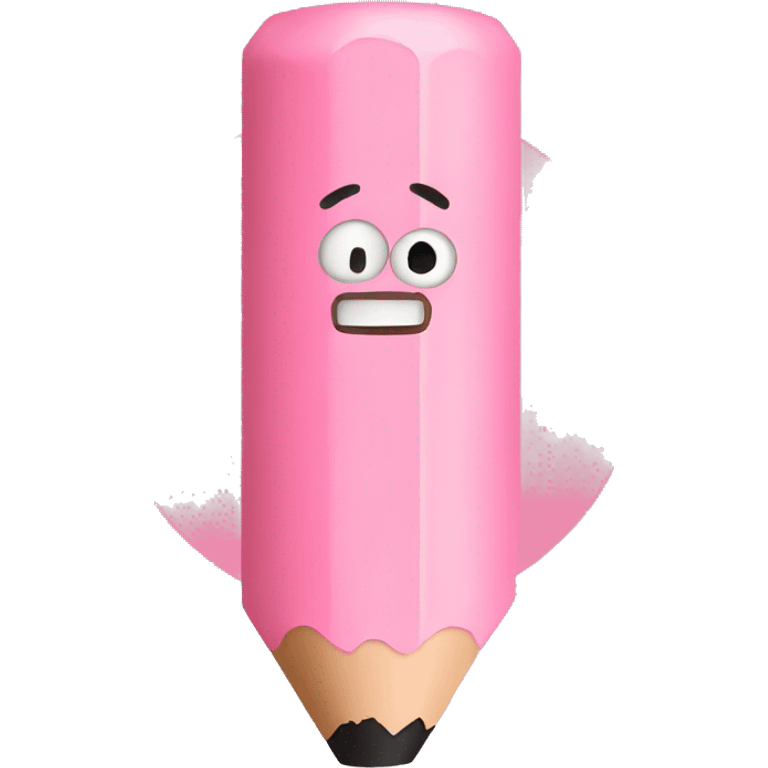 Pastel pink crayon emoji