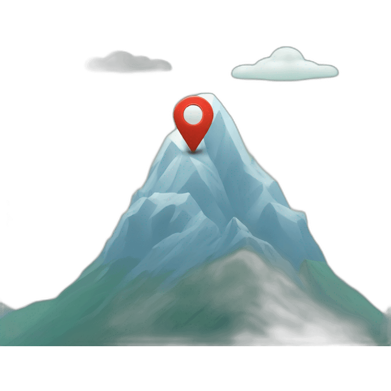 location pin with mountain inside emoji