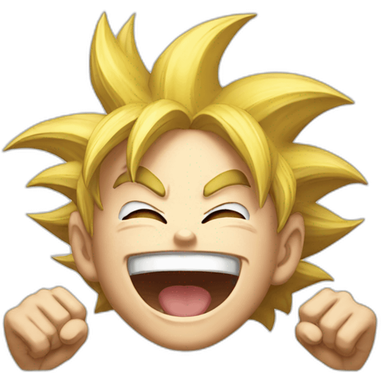 Laughing goku emoji