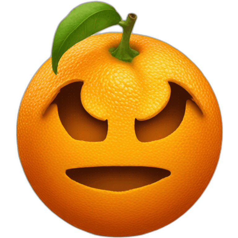 an orange that is rotten emoji