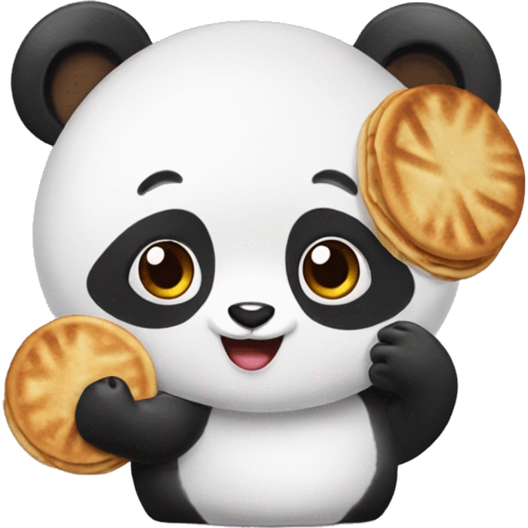 panda met pannekoek emoji