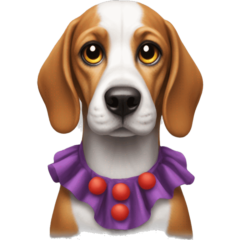 Beagle clown  emoji