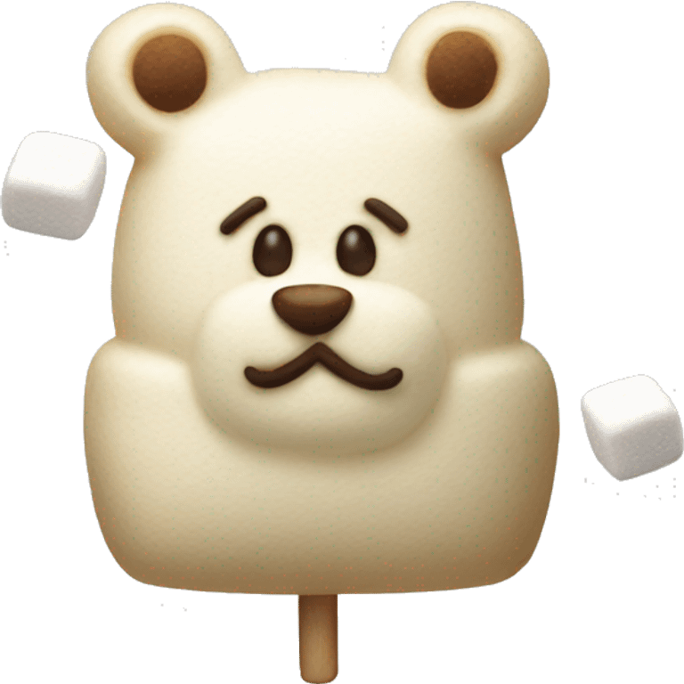 Bear-shaped marshmallows emoji