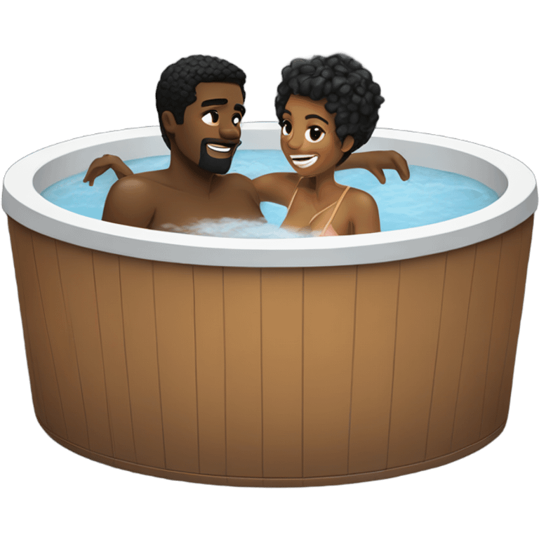 Hot Tub black people emoji