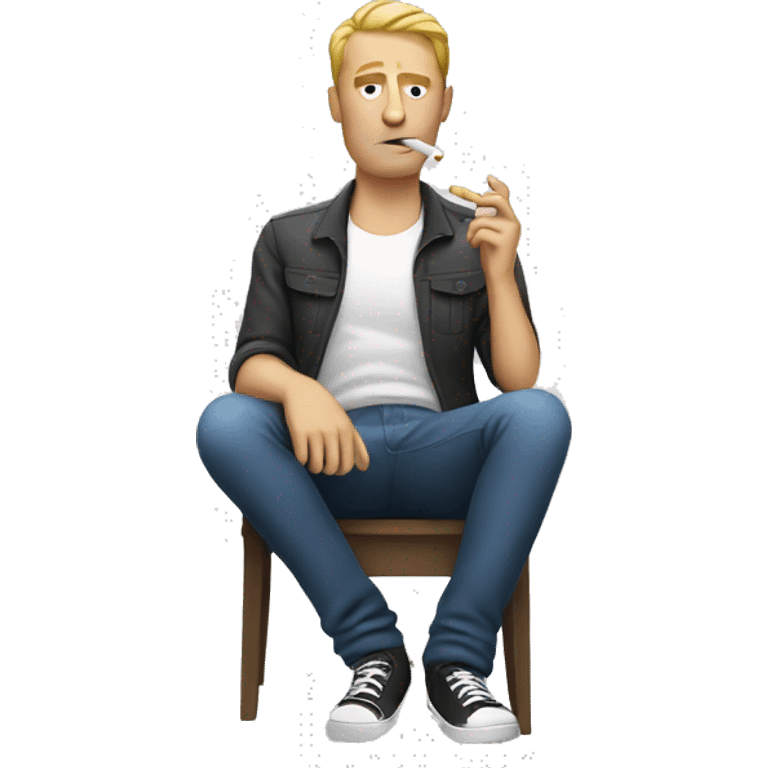 White Man chilling and smoking  emoji