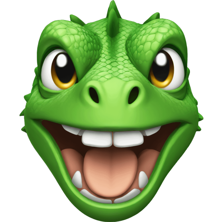  green lizard angry face emoji