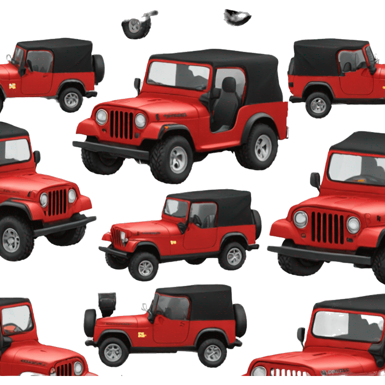 Red Jeep CJ-7 emoji