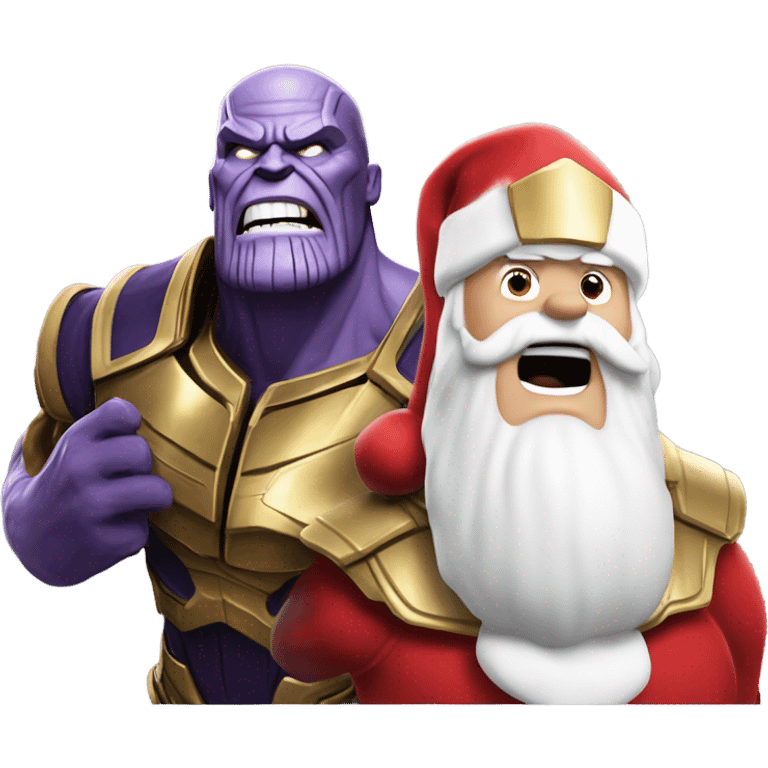 Thanos, Santa, screaming emoji