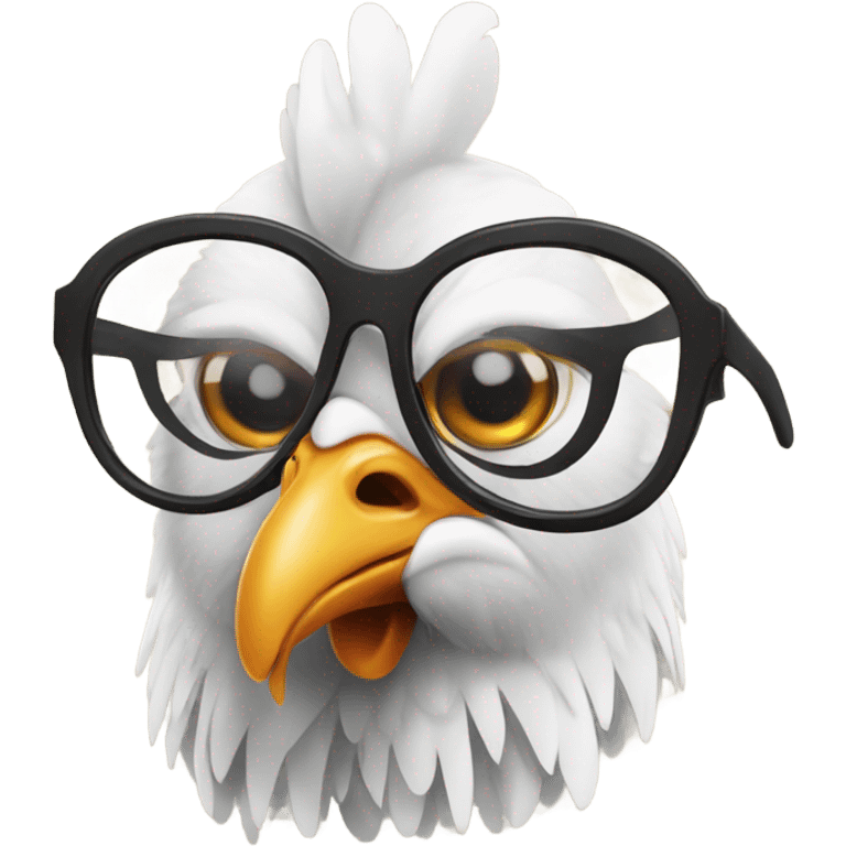 Chicken wing with glasses  emoji