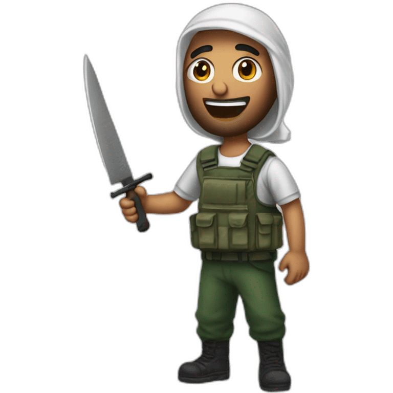 Palestina guy with knife emoji