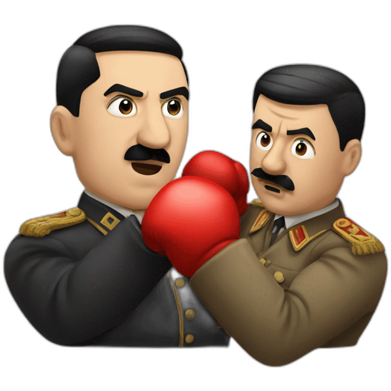 Hitler boxing stalin emoji