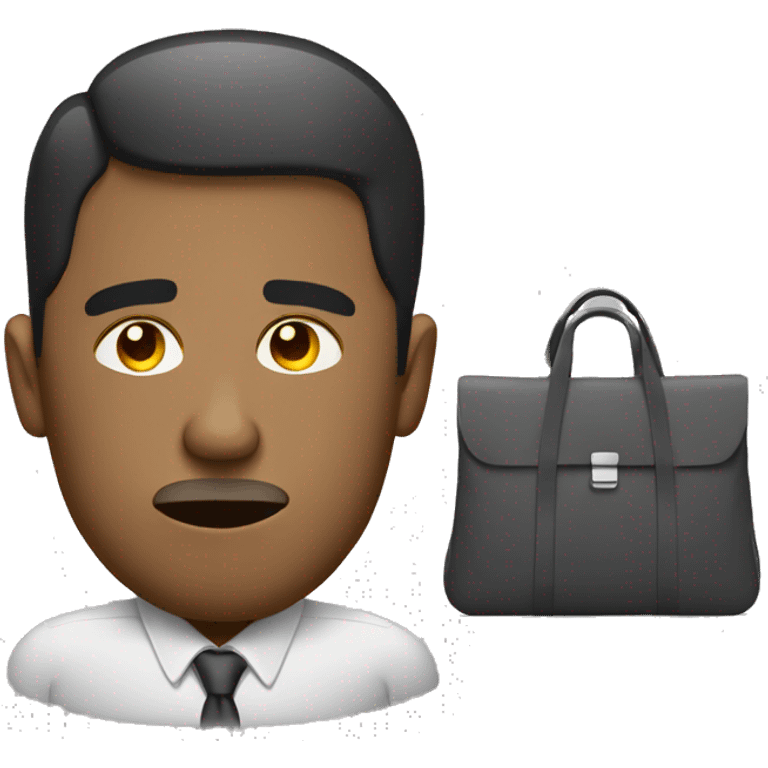 tired office worker with bags under his eyes emoji