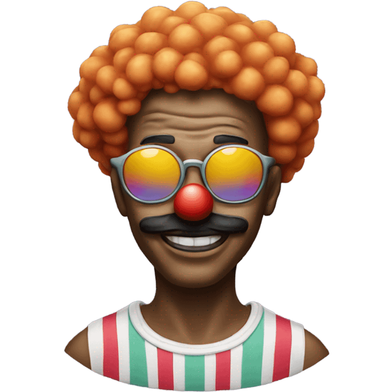 Clown with sunglasses  emoji